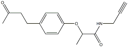 2-[4-(3-oxobutyl)phenoxy]-N-(prop-2-yn-1-yl)propanamide 结构式