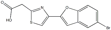 2-[4-(5-bromo-1-benzofuran-2-yl)-1,3-thiazol-2-yl]acetic acid 结构式