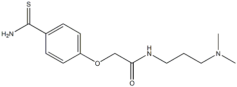 2-[4-(aminocarbonothioyl)phenoxy]-N-[3-(dimethylamino)propyl]acetamide 结构式
