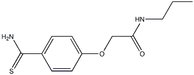 2-[4-(aminocarbonothioyl)phenoxy]-N-propylacetamide 结构式