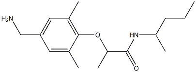 2-[4-(aminomethyl)-2,6-dimethylphenoxy]-N-(pentan-2-yl)propanamide 结构式