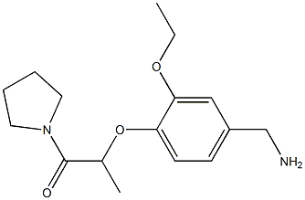 2-[4-(aminomethyl)-2-ethoxyphenoxy]-1-(pyrrolidin-1-yl)propan-1-one 结构式