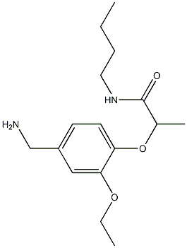 2-[4-(aminomethyl)-2-ethoxyphenoxy]-N-butylpropanamide 结构式