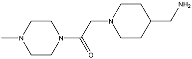 2-[4-(aminomethyl)piperidin-1-yl]-1-(4-methylpiperazin-1-yl)ethan-1-one 结构式