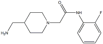 2-[4-(aminomethyl)piperidin-1-yl]-N-(2-fluorophenyl)acetamide 结构式