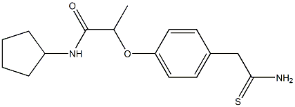 2-[4-(carbamothioylmethyl)phenoxy]-N-cyclopentylpropanamide 结构式