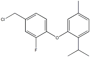 2-[4-(chloromethyl)-2-fluorophenoxy]-4-methyl-1-(propan-2-yl)benzene 结构式