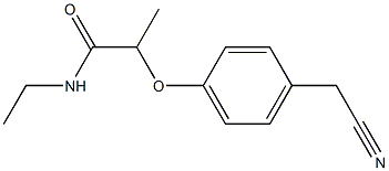 2-[4-(cyanomethyl)phenoxy]-N-ethylpropanamide 结构式