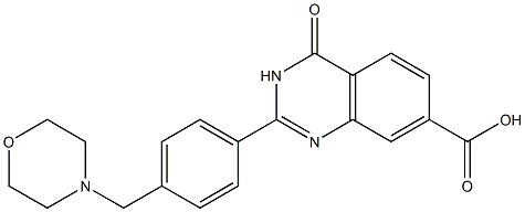 2-[4-(morpholin-4-ylmethyl)phenyl]-4-oxo-3,4-dihydroquinazoline-7-carboxylic acid 结构式