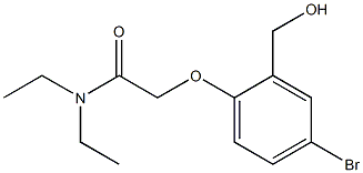 2-[4-bromo-2-(hydroxymethyl)phenoxy]-N,N-diethylacetamide 结构式