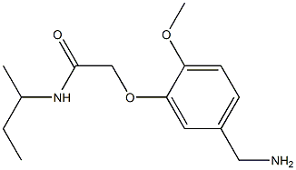 2-[5-(aminomethyl)-2-methoxyphenoxy]-N-(butan-2-yl)acetamide 结构式