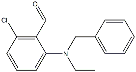 2-[benzyl(ethyl)amino]-6-chlorobenzaldehyde 结构式