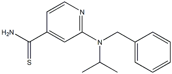2-[benzyl(propan-2-yl)amino]pyridine-4-carbothioamide 结构式