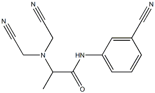 2-[bis(cyanomethyl)amino]-N-(3-cyanophenyl)propanamide 结构式