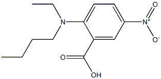 2-[butyl(ethyl)amino]-5-nitrobenzoic acid 结构式