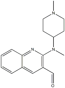 2-[methyl(1-methylpiperidin-4-yl)amino]quinoline-3-carbaldehyde 结构式