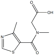 2-[N-methyl(4-methyl-1,3-thiazol-5-yl)formamido]acetic acid 结构式