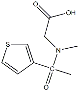 2-[N-methyl-1-(thiophen-3-yl)acetamido]acetic acid 结构式