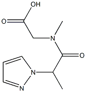 2-[N-methyl-2-(1H-pyrazol-1-yl)propanamido]acetic acid 结构式