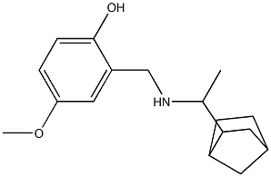 2-{[(1-{bicyclo[2.2.1]heptan-2-yl}ethyl)amino]methyl}-4-methoxyphenol 结构式