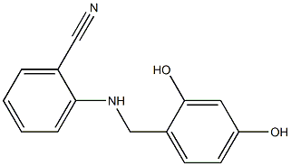 2-{[(2,4-dihydroxyphenyl)methyl]amino}benzonitrile 结构式