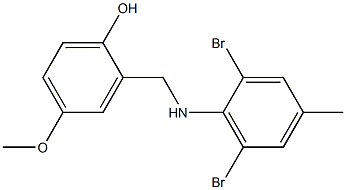 2-{[(2,6-dibromo-4-methylphenyl)amino]methyl}-4-methoxyphenol 结构式