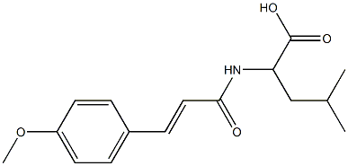 2-{[(2E)-3-(4-methoxyphenyl)prop-2-enoyl]amino}-4-methylpentanoic acid 结构式