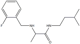 2-{[(2-fluorophenyl)methyl]amino}-N-(3-methylbutyl)propanamide 结构式