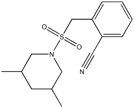 2-{[(3,5-dimethylpiperidine-1-)sulfonyl]methyl}benzonitrile 结构式