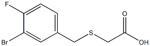 2-{[(3-bromo-4-fluorophenyl)methyl]sulfanyl}acetic acid 结构式