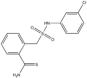 2-{[(3-chlorophenyl)sulfamoyl]methyl}benzene-1-carbothioamide 结构式