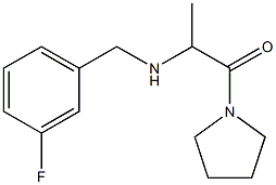 2-{[(3-fluorophenyl)methyl]amino}-1-(pyrrolidin-1-yl)propan-1-one 结构式