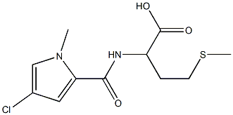 2-{[(4-chloro-1-methyl-1H-pyrrol-2-yl)carbonyl]amino}-4-(methylthio)butanoic acid 结构式