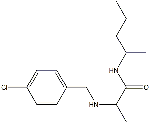 2-{[(4-chlorophenyl)methyl]amino}-N-(pentan-2-yl)propanamide 结构式