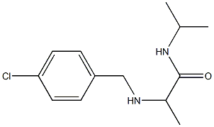 2-{[(4-chlorophenyl)methyl]amino}-N-(propan-2-yl)propanamide 结构式