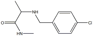 2-{[(4-chlorophenyl)methyl]amino}-N-methylpropanamide 结构式
