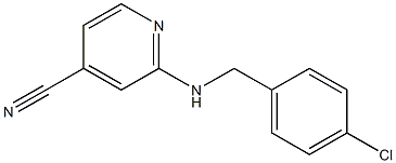 2-{[(4-chlorophenyl)methyl]amino}pyridine-4-carbonitrile 结构式