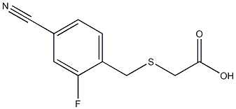 2-{[(4-cyano-2-fluorophenyl)methyl]sulfanyl}acetic acid 结构式