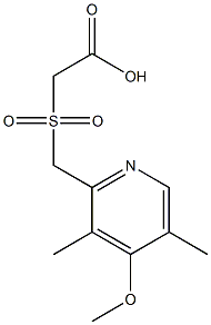 2-{[(4-methoxy-3,5-dimethylpyridin-2-yl)methane]sulfonyl}acetic acid 结构式