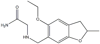 2-{[(5-ethoxy-2-methyl-2,3-dihydro-1-benzofuran-6-yl)methyl]amino}acetamide 结构式