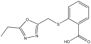 2-{[(5-ethyl-1,3,4-oxadiazol-2-yl)methyl]sulfanyl}benzoic acid 结构式