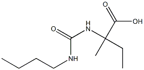 2-{[(butylamino)carbonyl]amino}-2-methylbutanoic acid 结构式