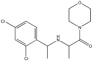 2-{[1-(2,4-dichlorophenyl)ethyl]amino}-1-(morpholin-4-yl)propan-1-one 结构式