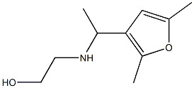 2-{[1-(2,5-dimethylfuran-3-yl)ethyl]amino}ethan-1-ol 结构式