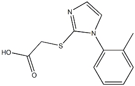 2-{[1-(2-methylphenyl)-1H-imidazol-2-yl]sulfanyl}acetic acid 结构式