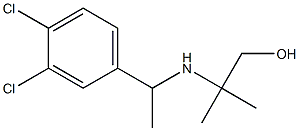 2-{[1-(3,4-dichlorophenyl)ethyl]amino}-2-methylpropan-1-ol 结构式