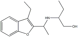 2-{[1-(3-ethyl-1-benzofuran-2-yl)ethyl]amino}butan-1-ol 结构式
