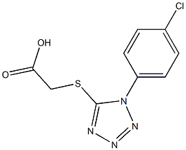 2-{[1-(4-chlorophenyl)-1H-1,2,3,4-tetrazol-5-yl]sulfanyl}acetic acid 结构式