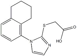 2-{[1-(5,6,7,8-tetrahydronaphthalen-1-yl)-1H-imidazol-2-yl]sulfanyl}acetic acid 结构式