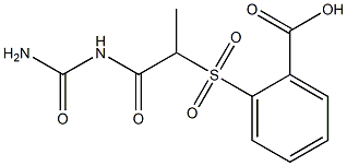 2-{[1-(carbamoylamino)-1-oxopropane-2-]sulfonyl}benzoic acid 结构式